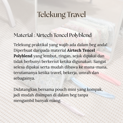 MELUR Telekung Travel Mini 2in1 with Pouch Prayer Set 300g
