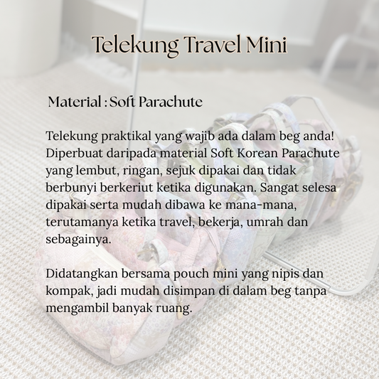 AAFIYA Telekung Travel Mini Prayer Set 2in1 with Pouch Mini Handbag Style 200g