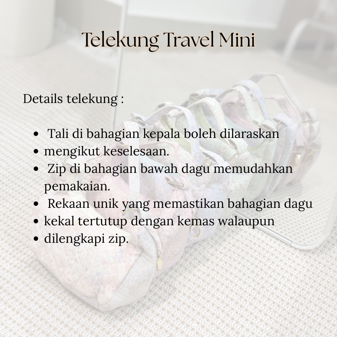 AAFIYA Telekung Travel Mini Prayer Set 2in1 with Pouch Mini Handbag Style 200g