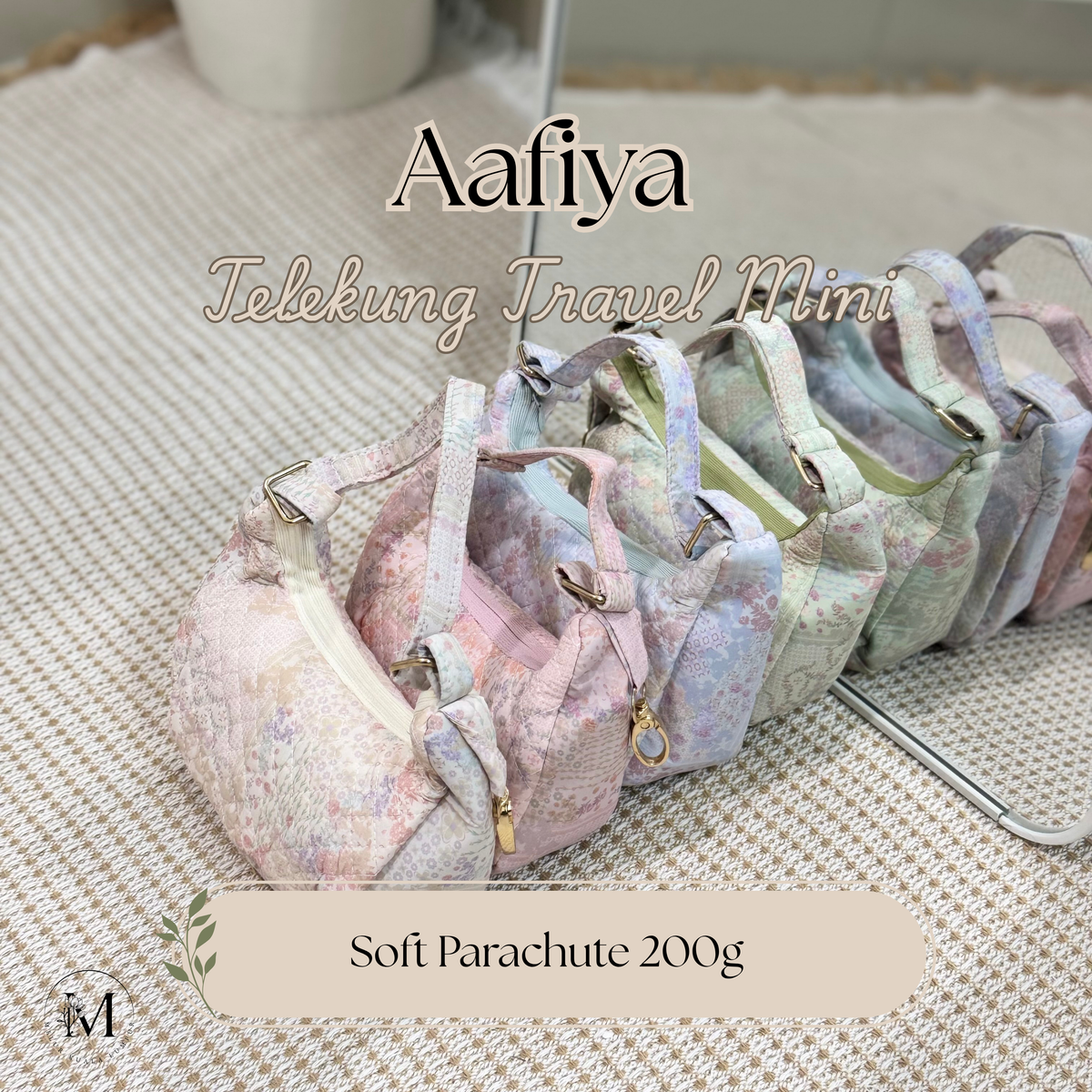 AAFIYA Telekung Travel Mini Prayer Set 2in1 with Pouch Mini Handbag Style 200g